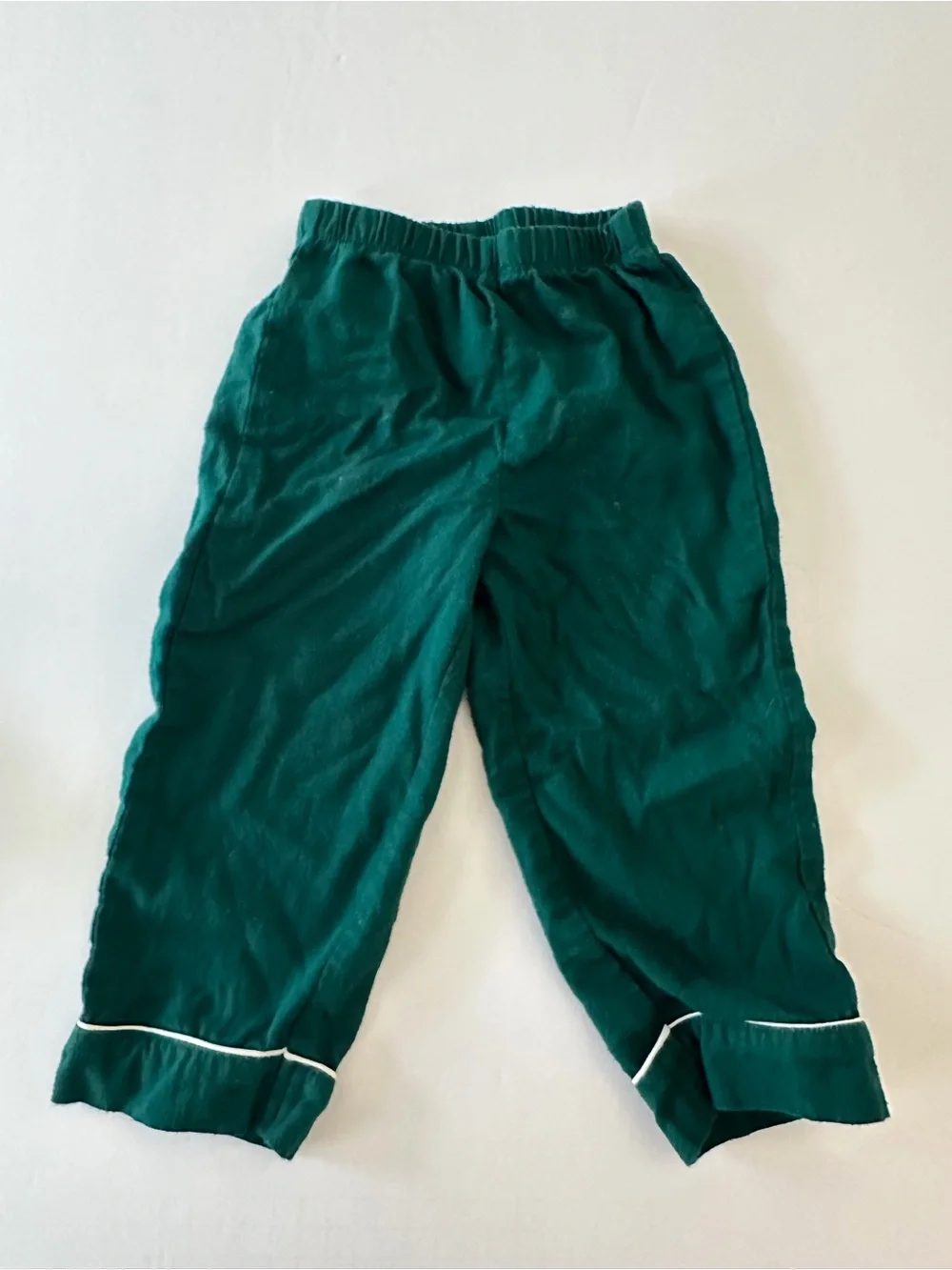 Posh Peanut Girls Green Two Piece Button Down Pajama Set Long Sleeves Pants 2T